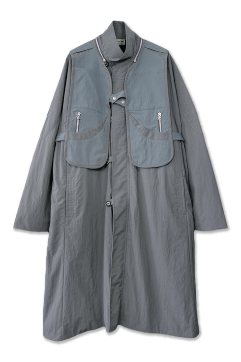 ECO GIL LONG COAT w/VEST -GRAY(BAMBOO CHARCOAL)- *Last1